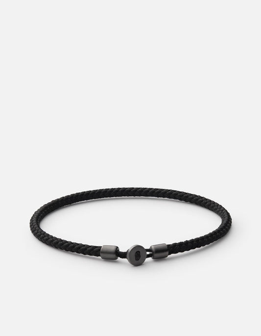 Nexus Rope Bracelet, Matte Black Rhodium
