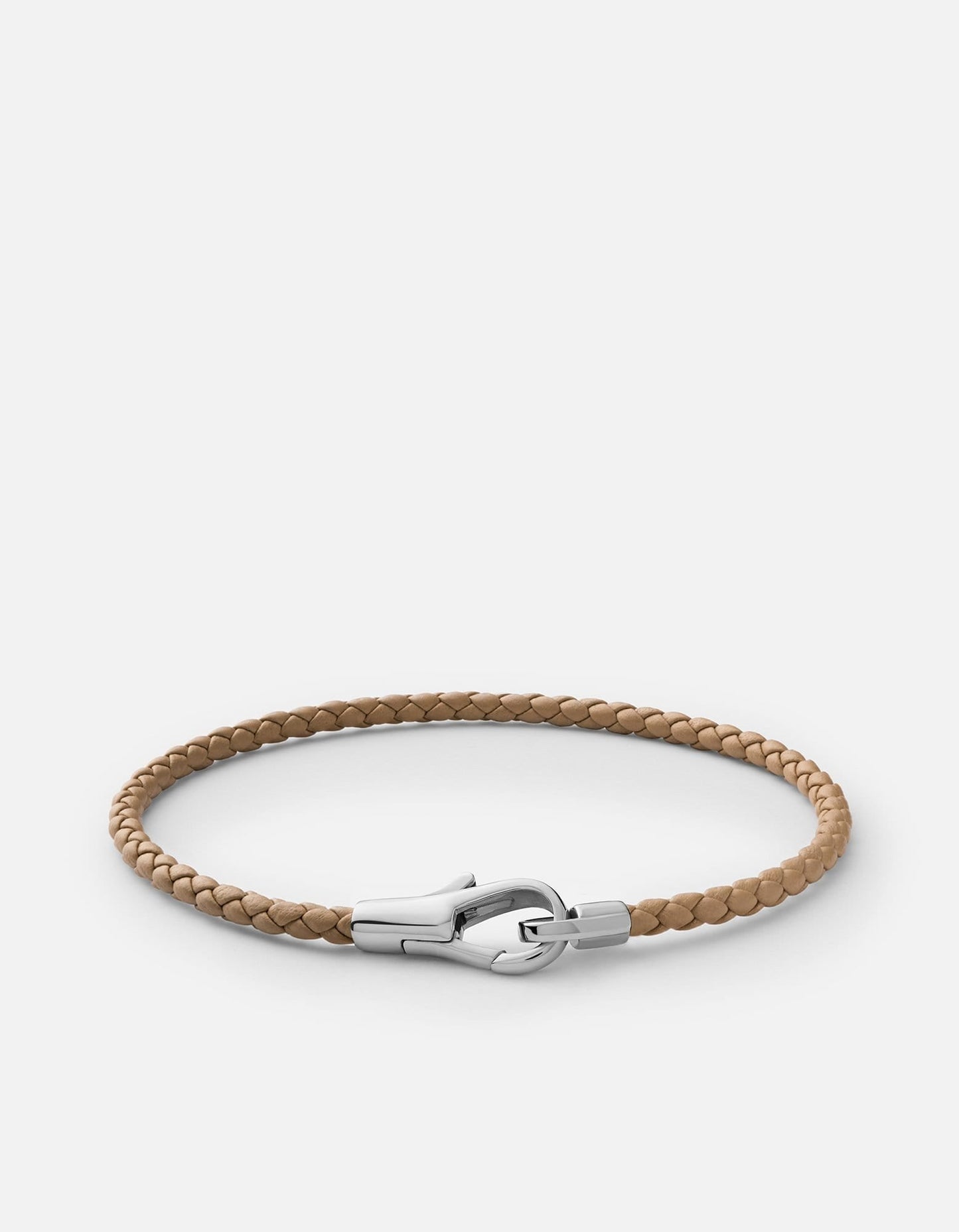 Knox Leather Bracelet, Sterling Silver