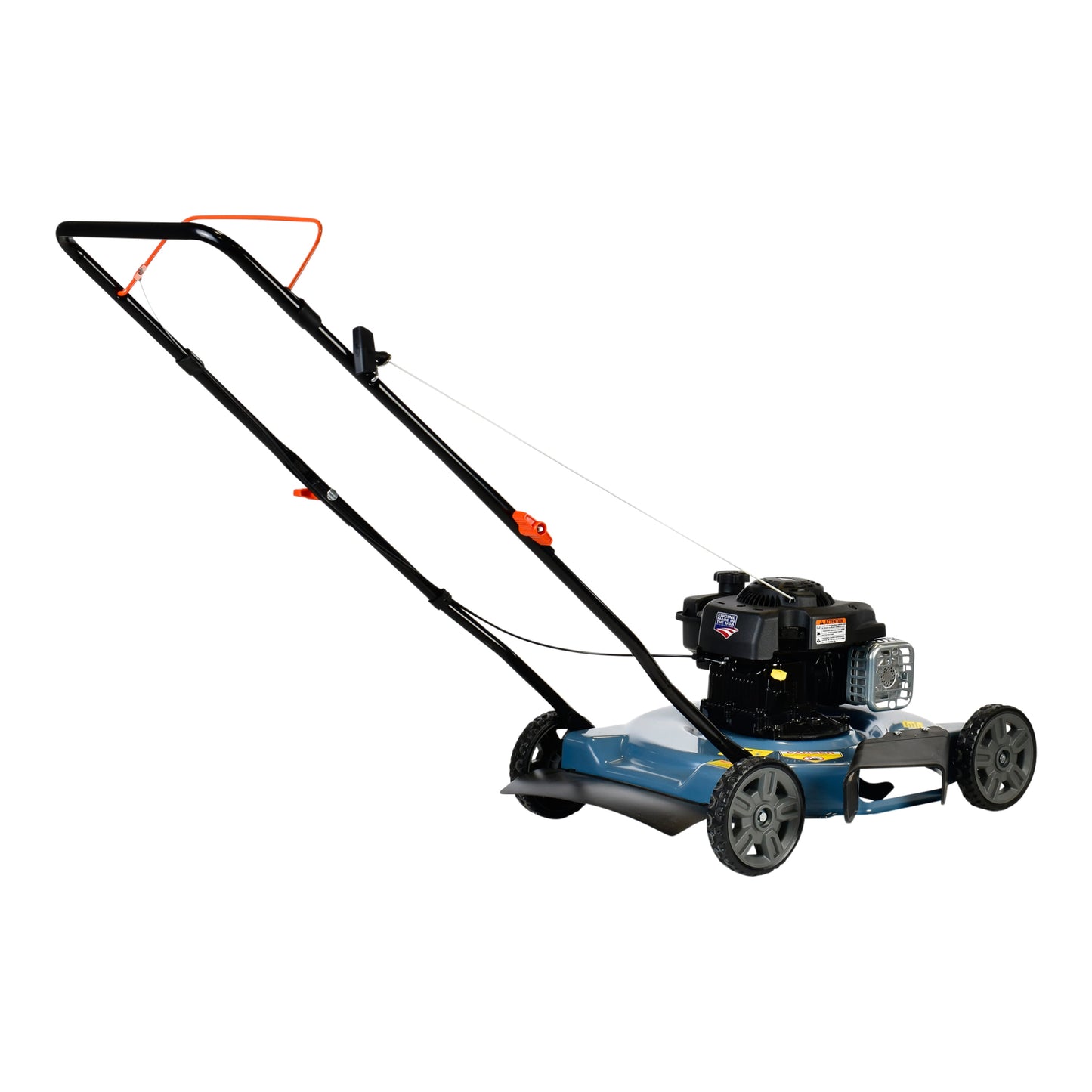 SENIX Gas Lawn Mower, 20-Inch, 125 cc 4-Cycle Briggs & Stratton Engine, Push Lawnmower with Side Discharge, 3-Position Height Adjustment, LSPG-L2, Blue