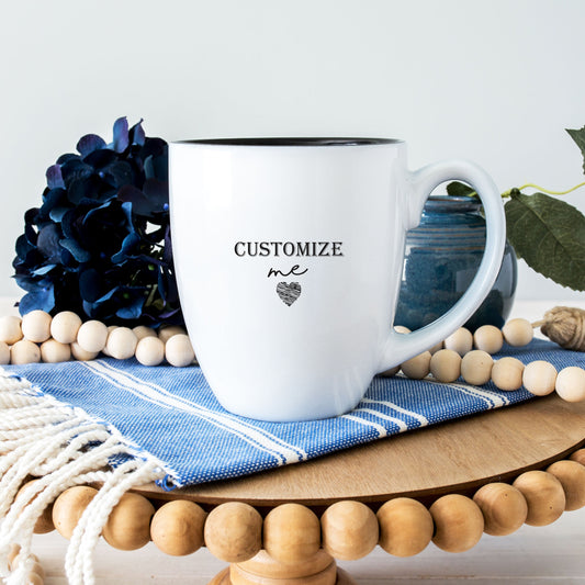 Custom Mug | Coffee Mug | Engraved Mug | 16oz Ceramic Mug 16 | Bistro Coffee Mug | Personalized Mug | Logo Mug | Fathers Day